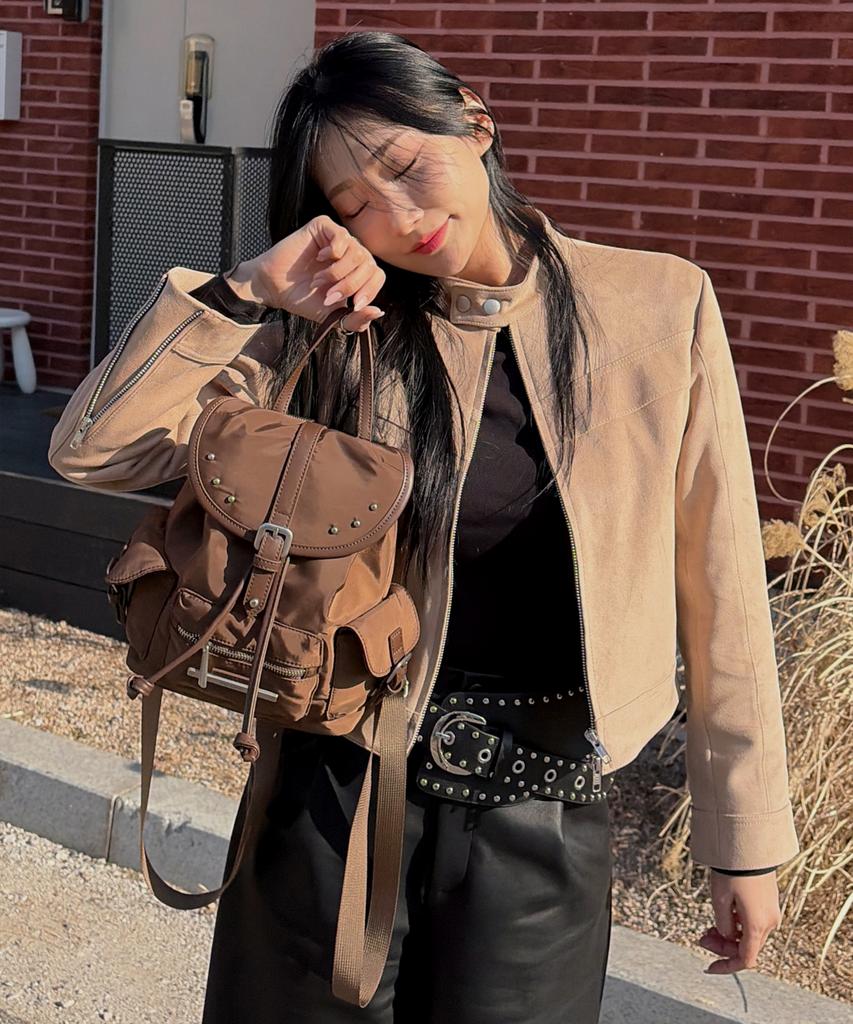 Raiment Stud Cover Point Mini Backpack_Brown