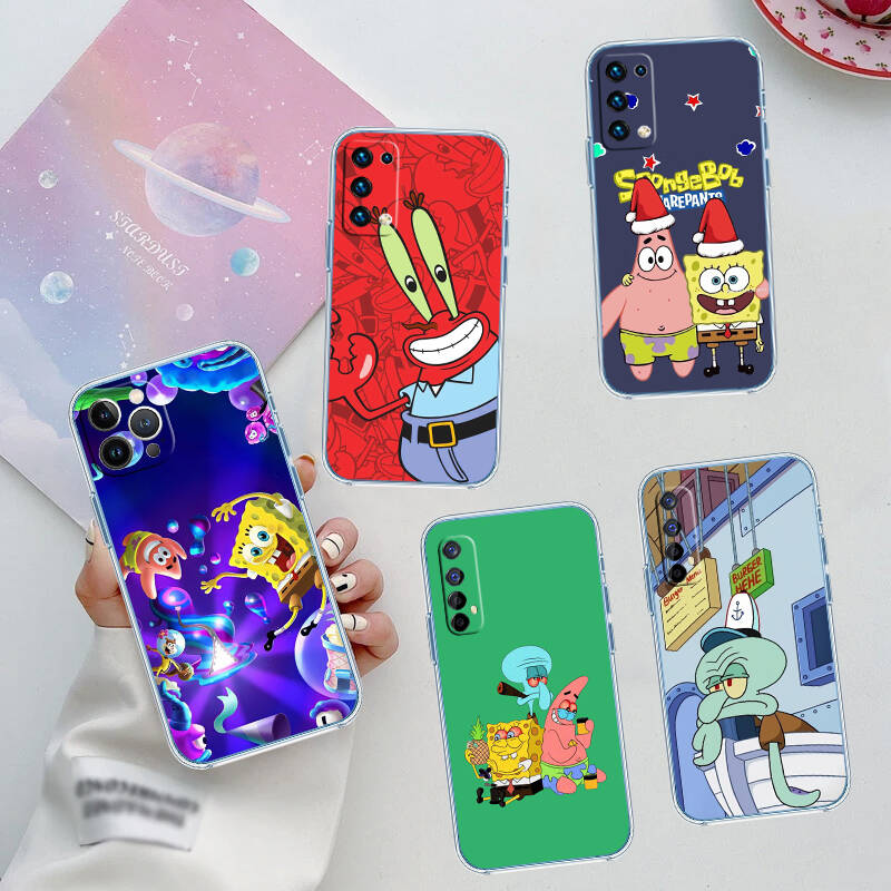 SpongeBob Case for Motorola G10 G20 G04 E30 E40 E22 E20 E13 E15 G22 G23 G05 G75 G35 G55 E22S E7 G6 G7 G8 G9 Plus Power Play