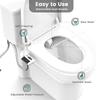 Bidet Attachment,Ultra Thin Design, Non-Electric Cold Water Bidet Toilet Seat Attachment,Retractable Self-Cleaning Dual Nozzles