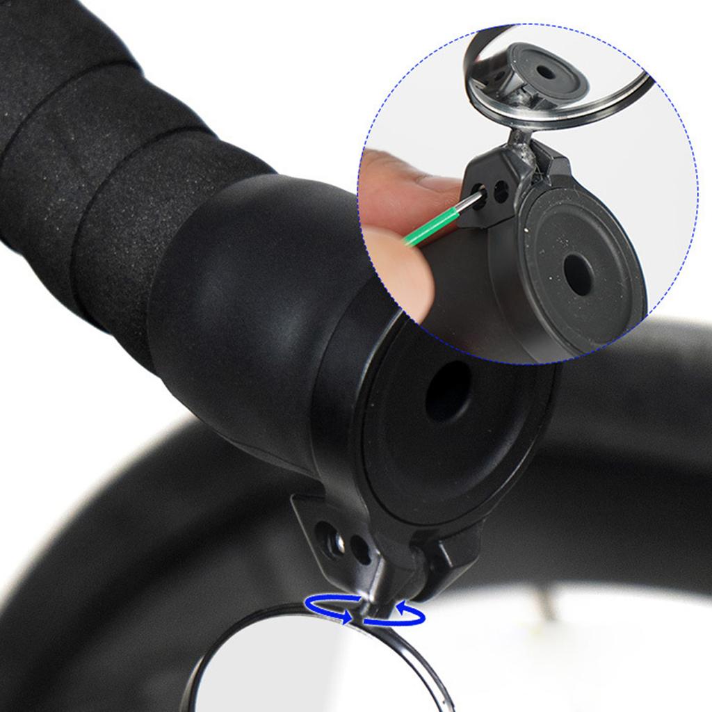 Bike Handlebar Rearview Mirror Bicycle Bar End Mirror 360 Degree Rotatable Safety Cycle Rear View Mirror with 28 32mm