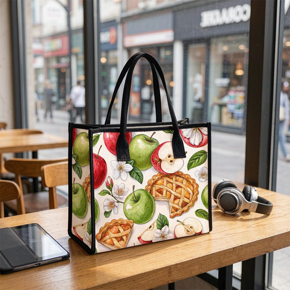 Fruit Pie Print Tote Bag Casual Large Capacity Outdoor Daily Carry Handbag