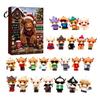 Holiday Countdown Surprise 24 Days 3D Highland Cow Advent Calendar 2026, Christmas Cute Farm Animal Gift for Parent Child Interaction Calendar,