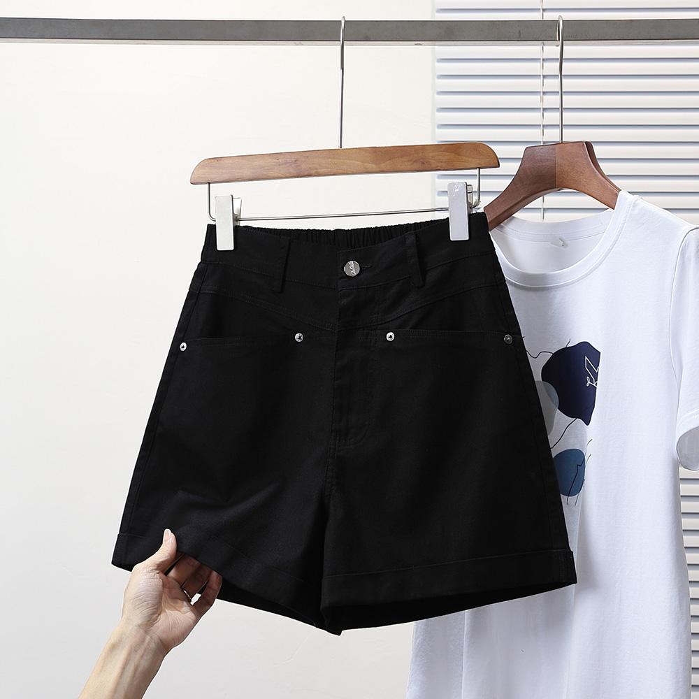 DIMANAF Plus Size Femei Pantaloni scurți Pantaloni de vară Lejer Blugi scurți Basic Talie înaltă Solid Harem Pantaloni talie elastică