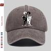 Pc Cartoon Cute Black and White Cat Pattern Printed Baseball Cap with Adorable Pet Cat and Heart Print Design Sun Hat Home Cas