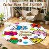 Round Rug Custom NameMr. Men & Little Miss Pattern Non Slip Carpet Home Floor Decor