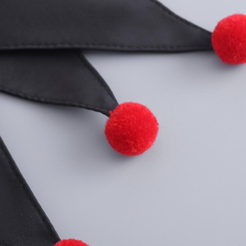 Weihnachtsclown Abnehmbarer Kragen Spitzes Design Hofstil Dekorkragen Cosplay Kostüm Accessoire für Punk-Styling