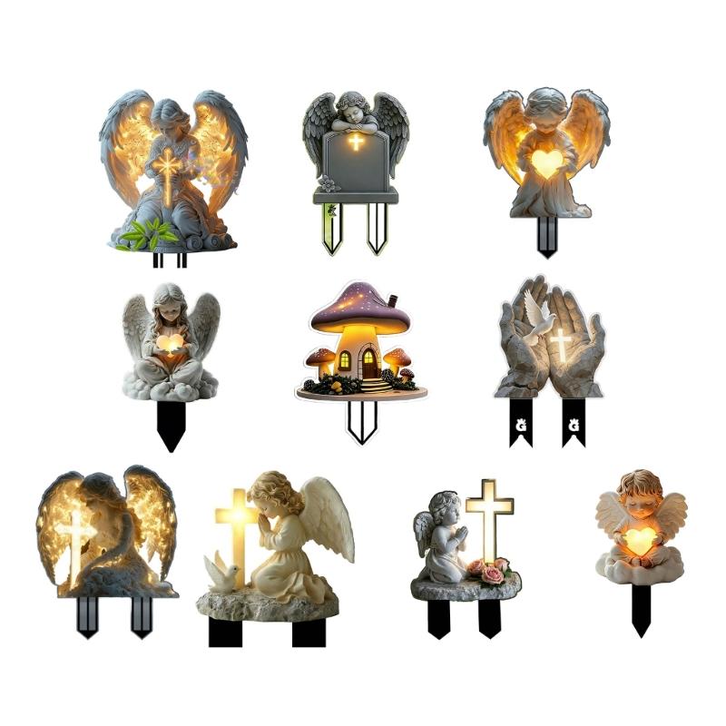 Durable Acrylic Cemetery Garden Decoration Stake Weather Resistant For Memorials Landscaping And Outdoor Ornaments Use