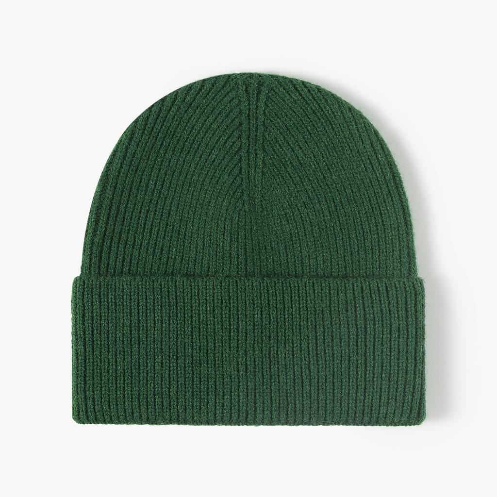 Autumn And Winter Acrylic Winter Hat Light Board Wool Hat Simple Solid Color Cold And Warm Cold Hat Embroidery Knitted Hat