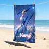 Custom Name Forest Friends Stylish Digital Printing Beach Towel Quick‑Drying Absorbent Blanket for Beach Pool Gym Travel