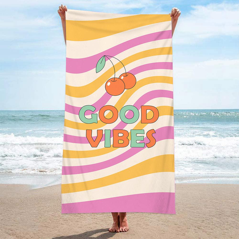 Microfiber Terry Cloth Digital Printing Fashion Pattern Beach Towel Bath Towel Seaside Blanket Shawl Sweat Towel