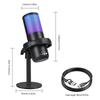 RGB USB Desktop Boom Arm Microphone for Gaming, Streaming & Recording with Mute & Monitoring Features