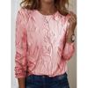 Women's T Shirt Floral Casual Long Sleeve Round Neck Regular Tops Weekend Print Clothing