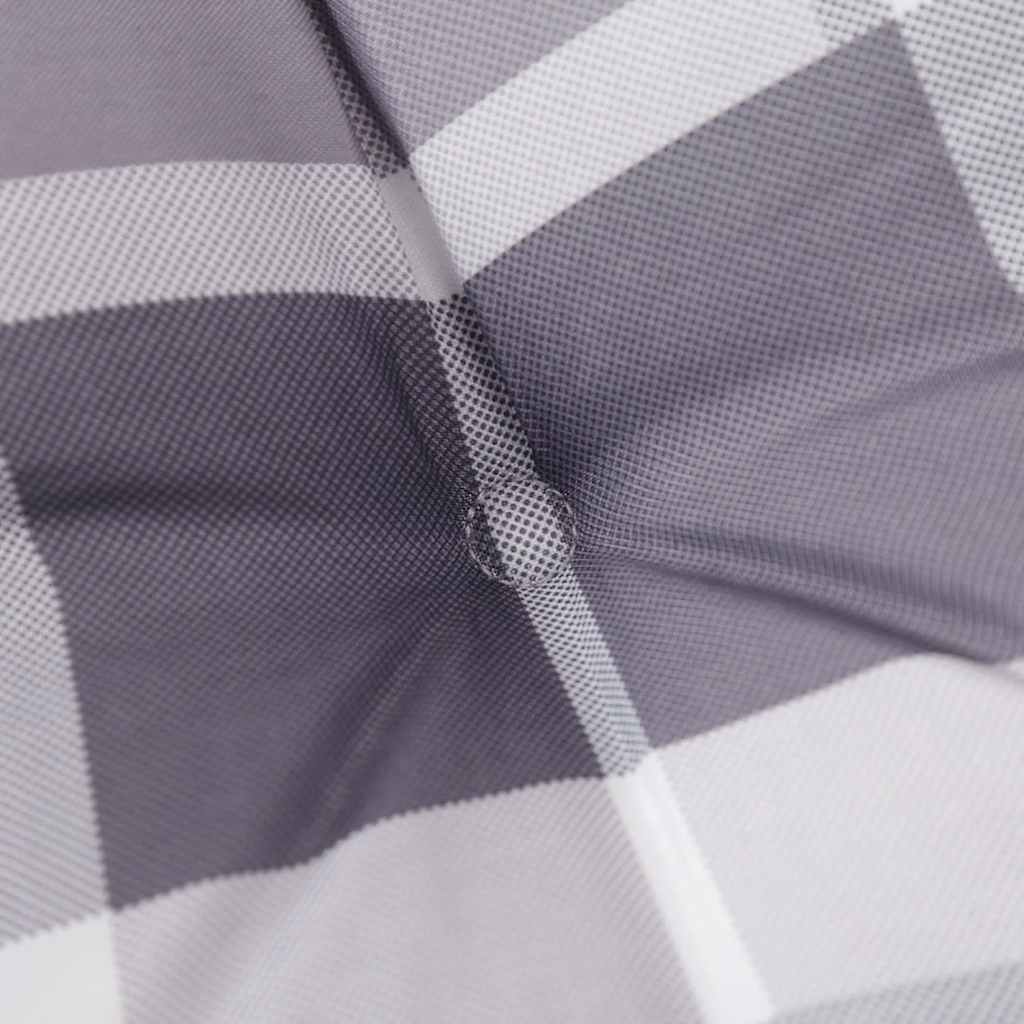 High Back Chair Cushions 2 Pcs Grey Checkered Pattern Oxford Fabric