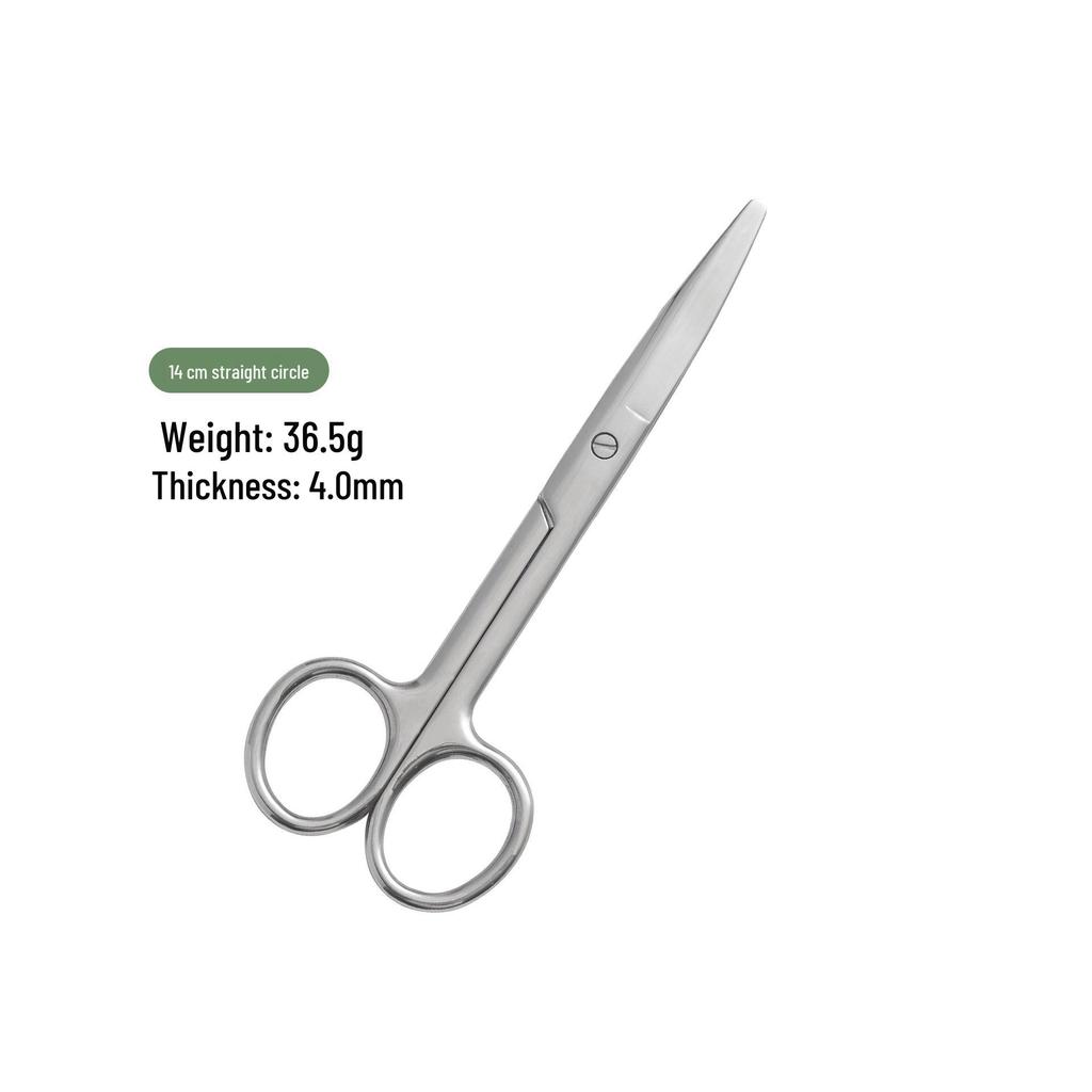 14cm Stainless Steel Curved & Straight Thickened Scissors for Lab, Beauty, Suture, and Gauze
