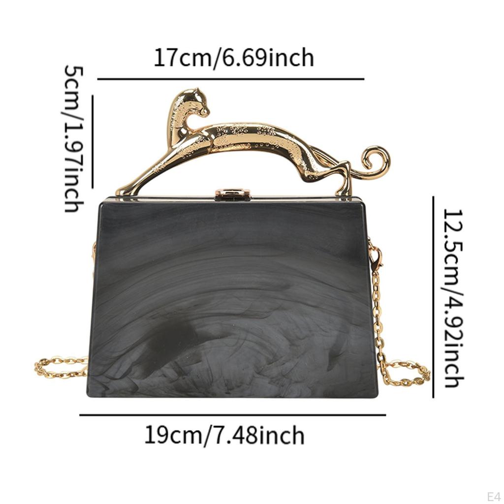 Women Acrylic Purse Crossbody Bag Box Clutch for Engagement Birthday Wedding
