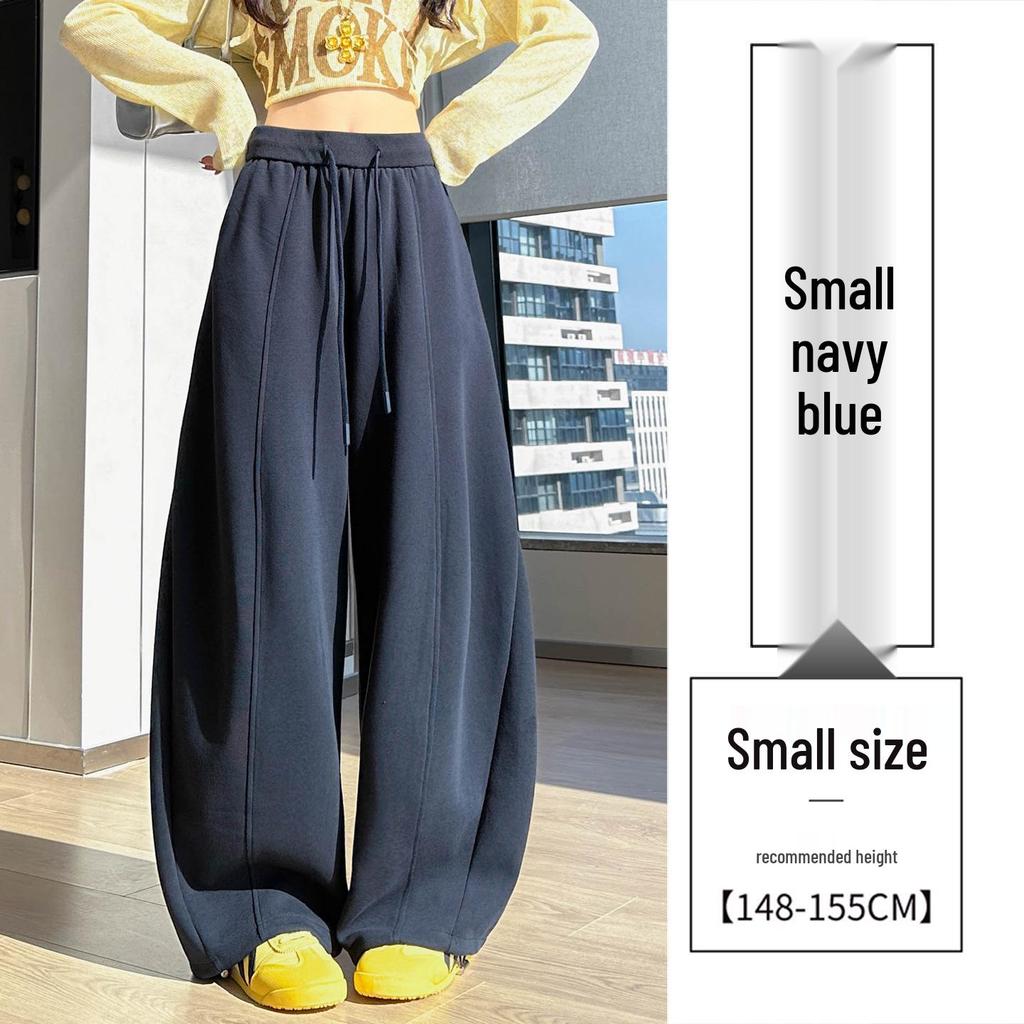 Spring 2026 High-Waisted Wide-Leg Pants - Slimming Loose Straight Casual Two-Wear Floor-Length for Women
