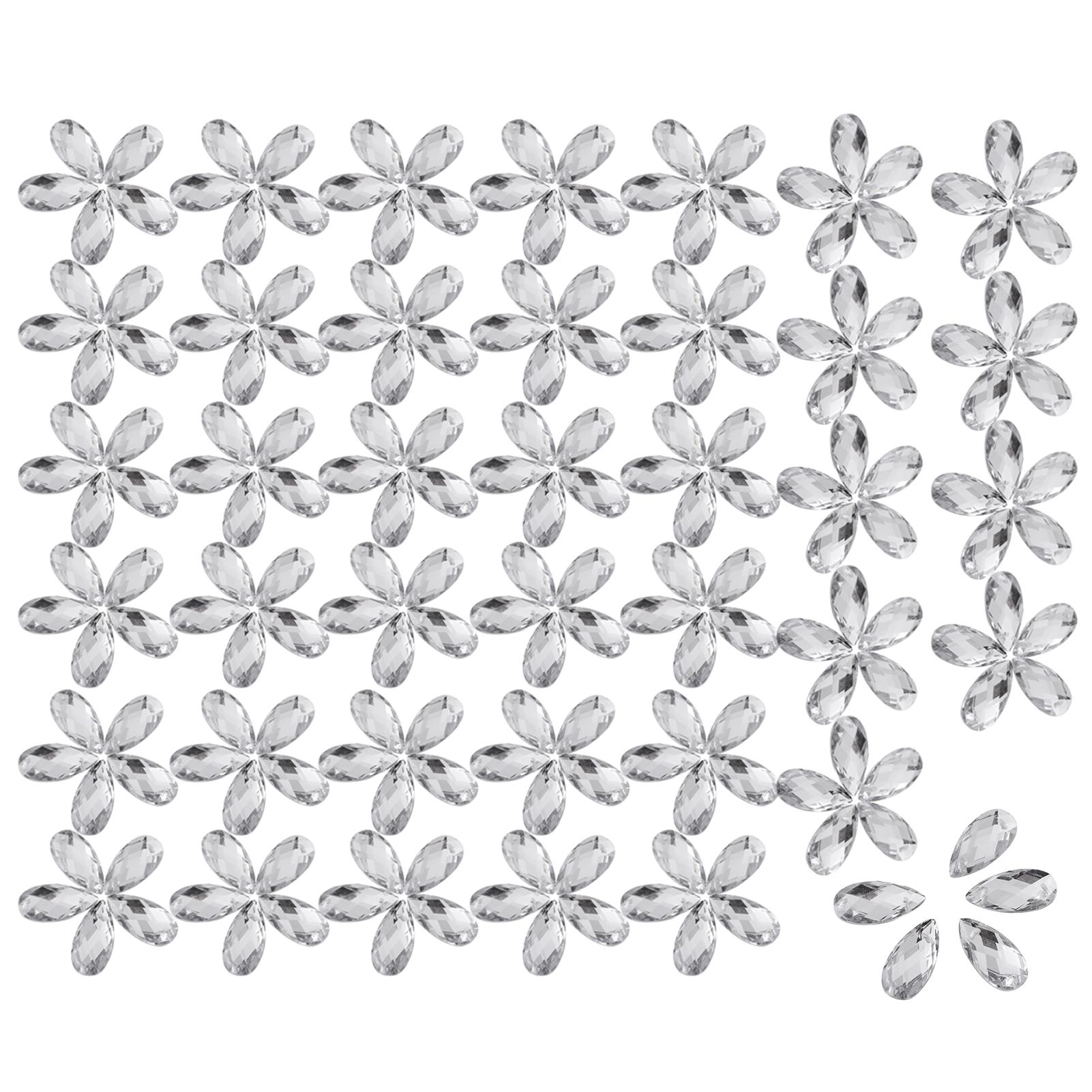 

Упаковка 200 шт. Плоская спинка Смола Пришивание Блестящий Кристалл с Отверстием Аксессуары для рукоделия White 9x18mm water drop net