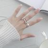 Korean 925 Silver Open Index Finger Ring for Women - Trendy Intersecting Design