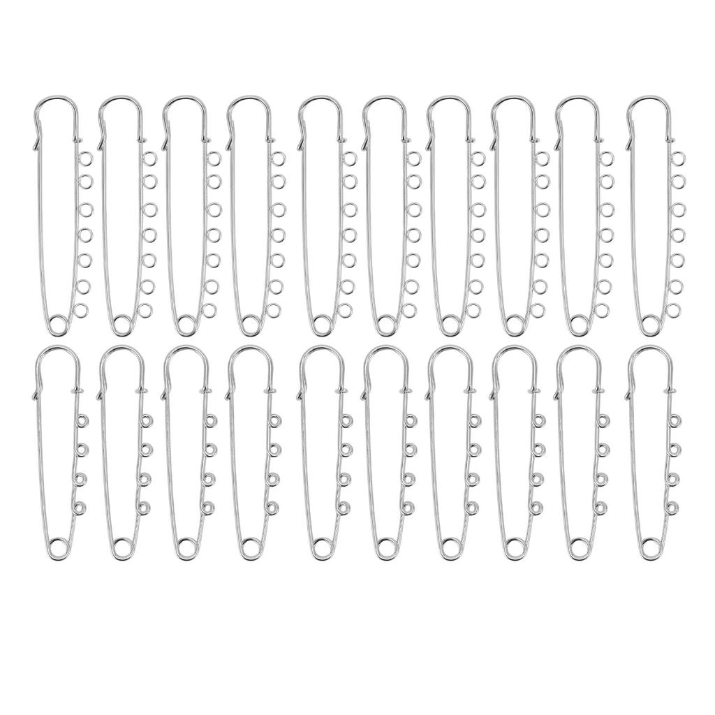 20pcs Large Safety Pins Heavy Duty 7 4 Loops Assorted Alloy Brooch Pins DIY Accessories Clothing Safety Pins for for