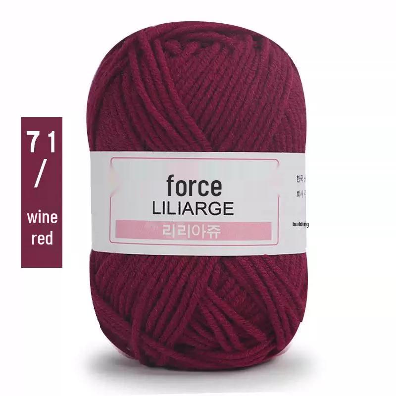 4-Ply Milk Cotton Yarn: Medium-Thick Baby Yarn for Hand-Knitted Scarves, Crochet Shoes, Dolls, and DIY Projects.