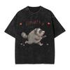 Washed T Shirt We Love Jimothy Hip Hop Vintage T-Shirt Oversize Kawaii Raccoon Streetwear Short Sleeve Graphic Tops Tee Shirt