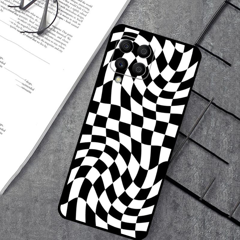 Crazy Checkered Case For Samsung Galaxy M55 M31 M13 M11 M12 M14 M15 M06 M16 M36 M56 M53 M32 M52 M35 M34 M54