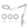 LED Magnifying Lamp Metal Swing Arm Magnifier Lamp - Stepless Dimming 3 Color Modes 5X Magnification Adjustable