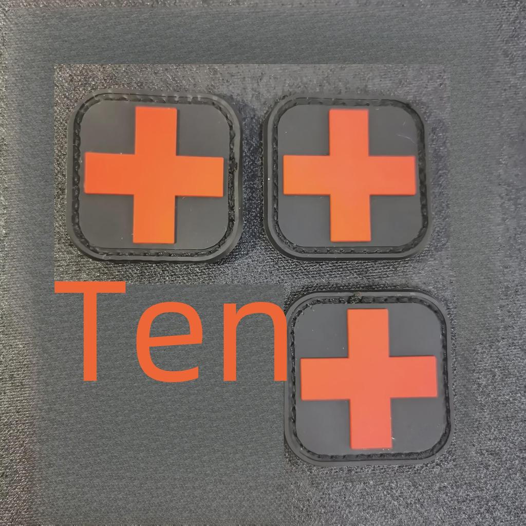 Tactical Medical Cross Velcro Armband - Red Cross Rescue Morale Patch