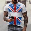 Britse Vlag VK Verenigd Koninkrijk 3D Print T-shirts Mannen Vrouwen Casual Mode Oversized Korte Mouw T-shirt Mannen T-shirts Tops Kleding