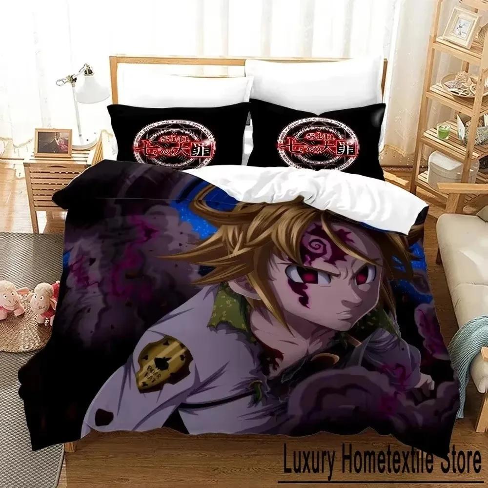 Comforter The Seven Deadly Sins Bedding Set Single Twin Full Queen King Size Anime Bed Set Teenager Bedroom S Bed Sheet