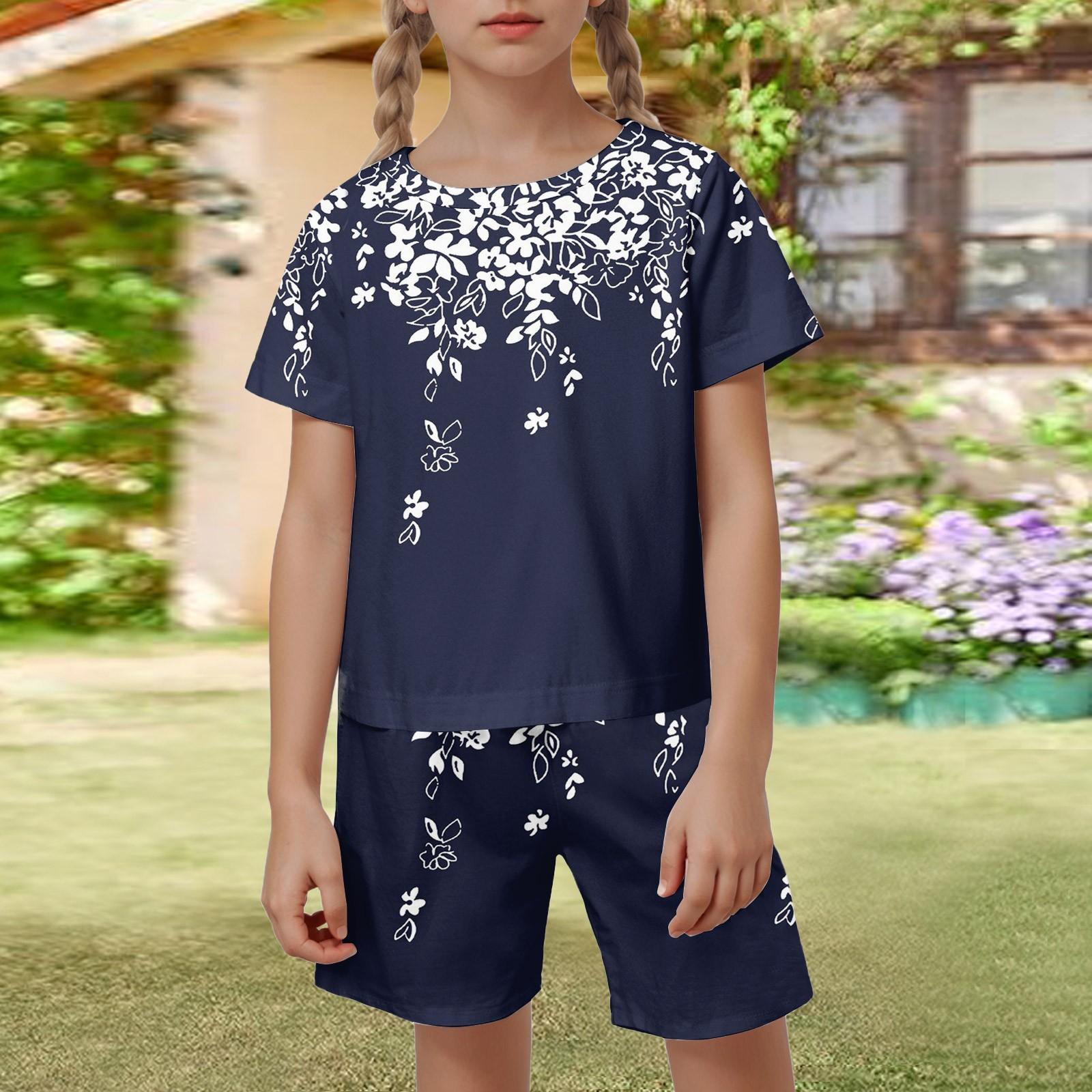 

Детский патриотический наряд - комплект из 2 предметов: короткий рукав и шорты для мальчика и девочки 90 тёмно-синий