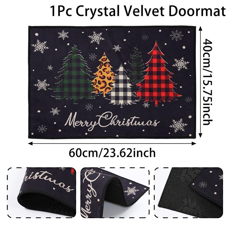 Christmas Carpet Round Snowman Floor Mat Doormat Welcome Mat Living Room Carpet Bedroom Carpet Washable Home Decor