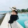 Women's Summer Straw Hat Beach Hat Seaside Sun Protection Korean Style Face-Covering Travel Vacation Versatile Sun Hat Cooling Hat