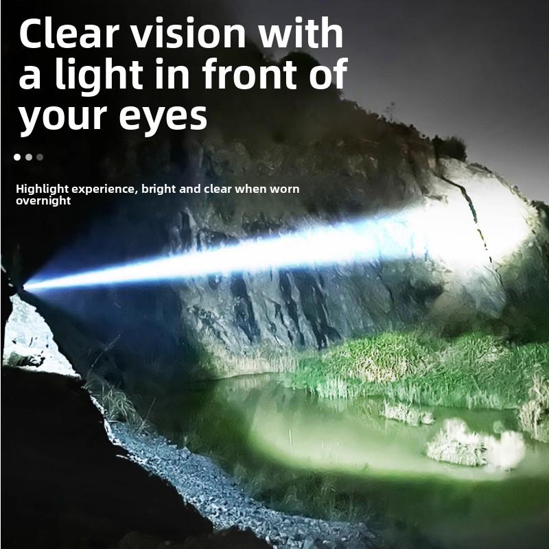 New Strong Light Flashlight Outdoor Multi Functional Long Range Illumination Hand Electric White Laser Working Side Light