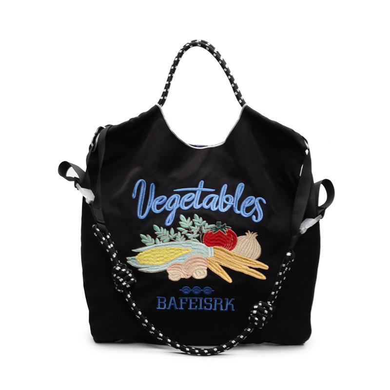 Exquisite and Versatile Embroidery Contrasting Color Large Capacity Women's Underarm Bag Korean Version of the New One-shoulder Crossbody Bag