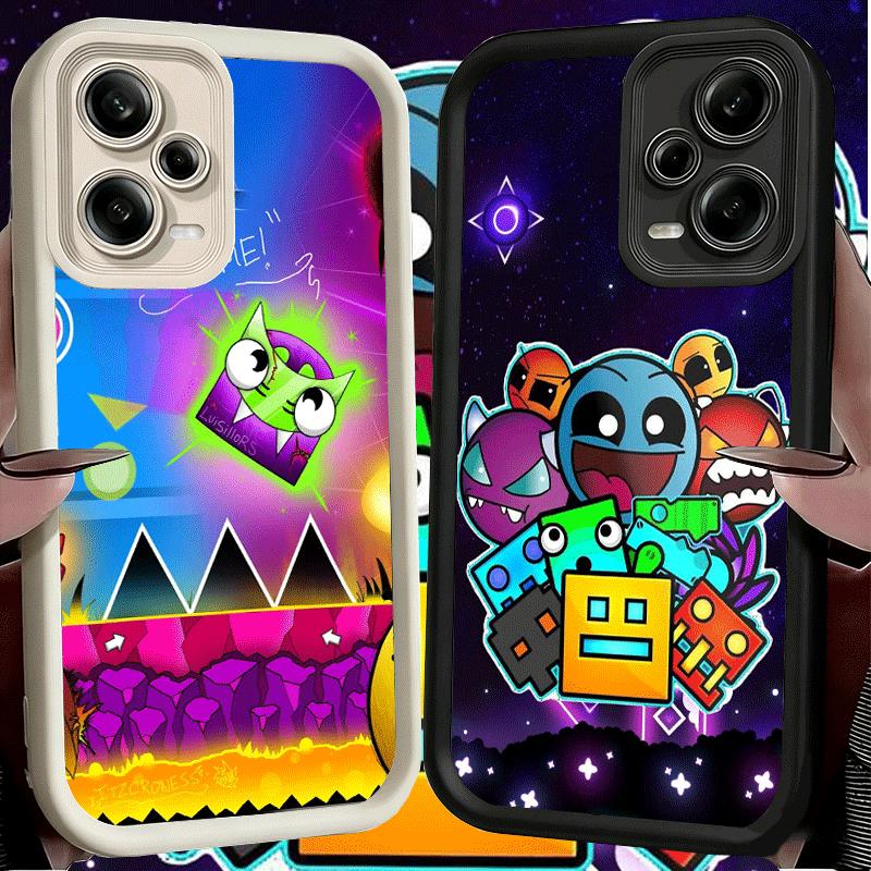 Geometry Dash Game Soft Phone Case for Xiaomi Poco X7 X6 X5 Pro X4 Gt X3 F7 Ultra M8 M7 Redmi 15C 15 14C 13 13C 12 12C 10 10C