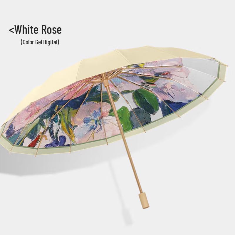 Xu Qing 16-Rib Manual Tri-Fold UV Protection Umbrella