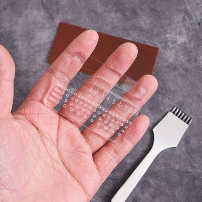 Distance Ruler Acrylic 4mm Thick Transparent Cutting Tool Rounded Hole Spacing Accurate Scale Cutting Range Ruler