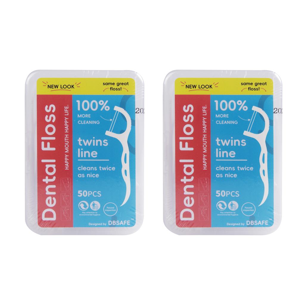 Portable DBsafe Dental Floss Stick 1/5/10 Box High-tension Disposable Plastic Toothpick Oral Care Dental Floss Box