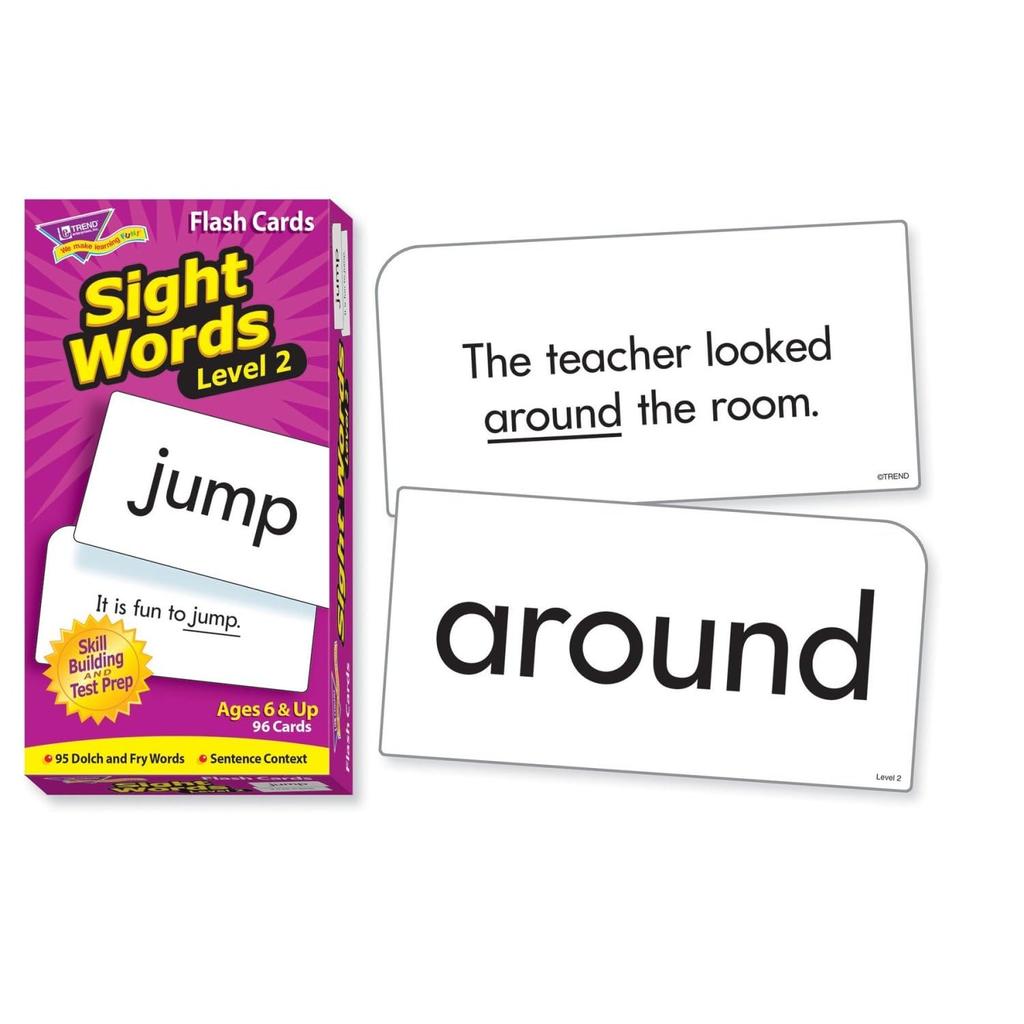 Trend Enterprises Trend English Vocabulary Flash Cards Sight Words Level 2 T-53018