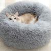 Long-haired Cat Bed Winter-proof Thickened Enclosed Deep Cat Bed Round Cat Bed Long-haired Dog Bed