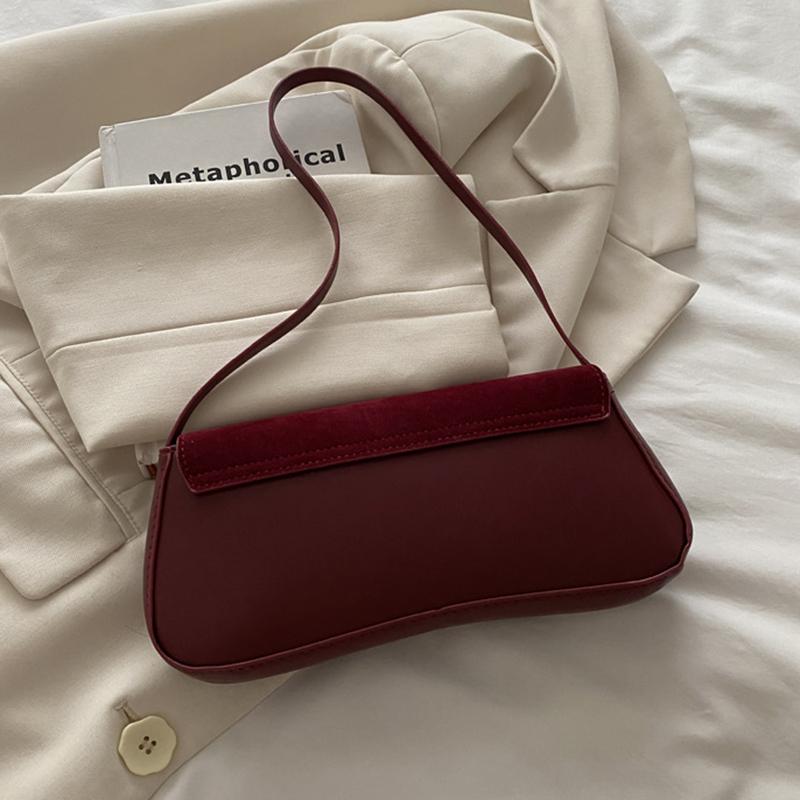 Vintage Faux Suede Box Bags For Women Luxury Designer Handbags And Purses New In PU Lock Decoration Small Underarm Shoulder