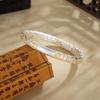 Silver-Plated Fortune Cat Bangle: Peace & Joy Fu Character Bracelet