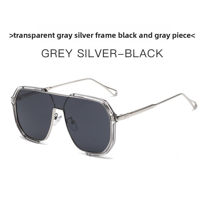 Geometric Oversized Square Sunglasses With Uv400 Protection For Outdoor Activities And Fashion Style