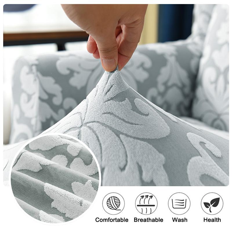 Jacquard-Liegestuhlbezug für 1/2/3-Sitzer mit Tasche, Wohnzimmer-Relax-Sesselbezug, Liegesofabezug