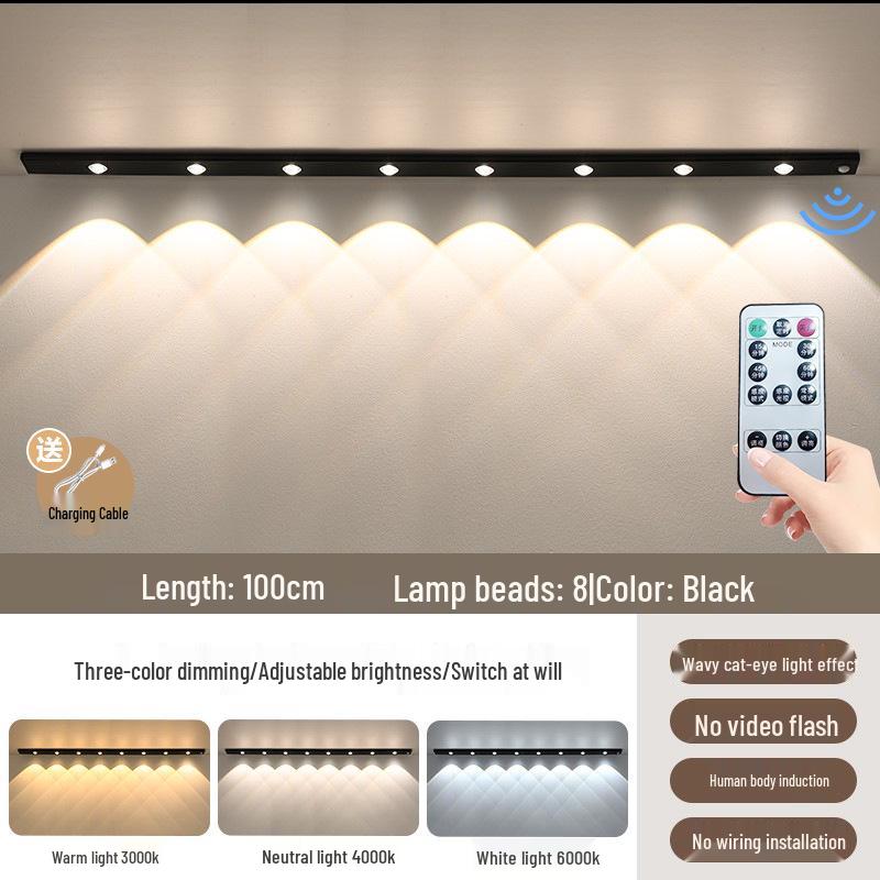 Rechargeable Smart Motion Sensor Light Strip for Cabinets and Hallways