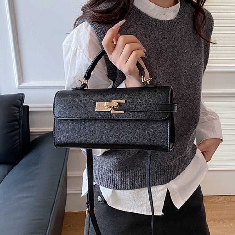Lock Small Square Bag Women's Shoulder Handbag