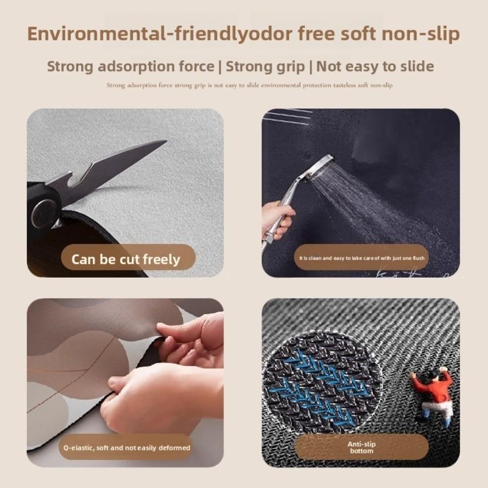 2pcs Printed Kitchen Carpet Rug Stain Resistant Non Slip Entrance Door Mat Water Absorbent Soft Diatom Mud Floor Mats Home Decor