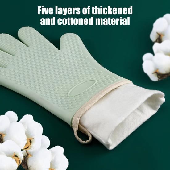 Silicone Oven Mitt Heat Resistant Baking Gloves Non-Slip Kitchen Mitts