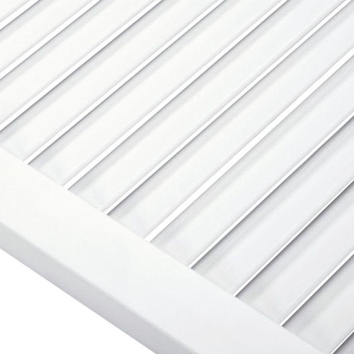 VidaXL Portes à persiennes 2 pcs Bois de pin massif Blanc 69x49,4 cm